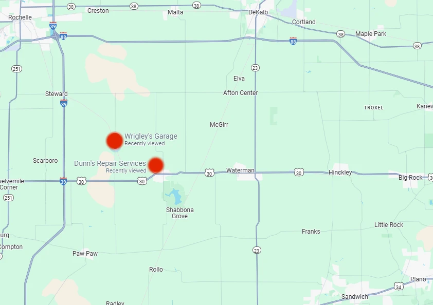 Service area map